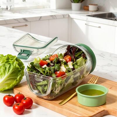 FreshWays™ - 2 In 1 Salad Jar And Bowl