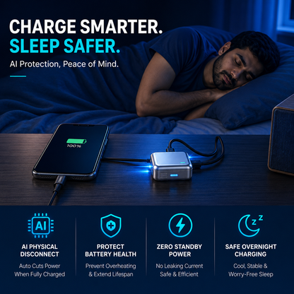 PhoneGuard™ - Smart Disconnect AI Charger