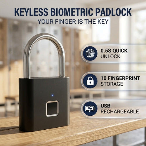 IronGuard™ - Smart Fingerprint Padlock