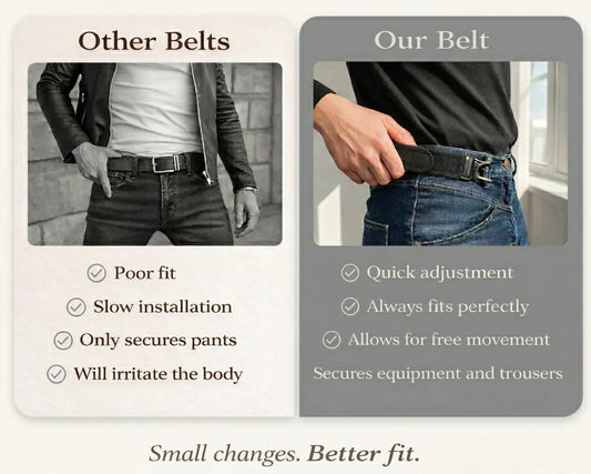 Buckle Free Hook Belt - Black