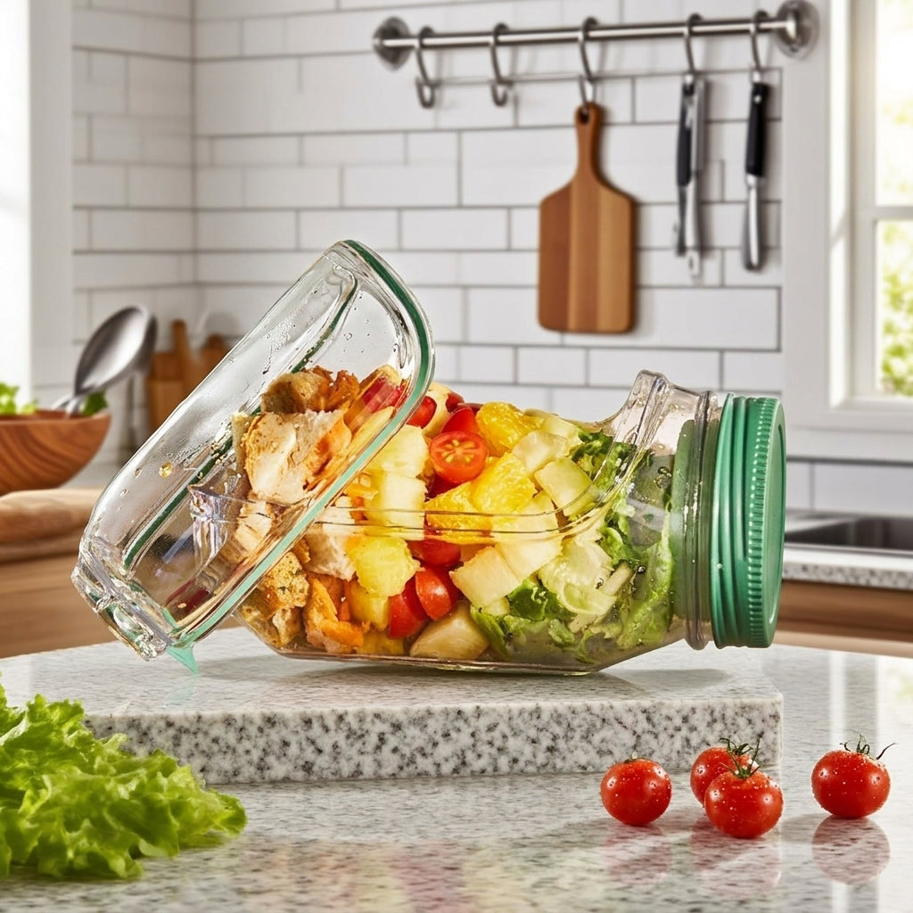 FreshWays™ - 2 In 1 Salad Jar And Bowl