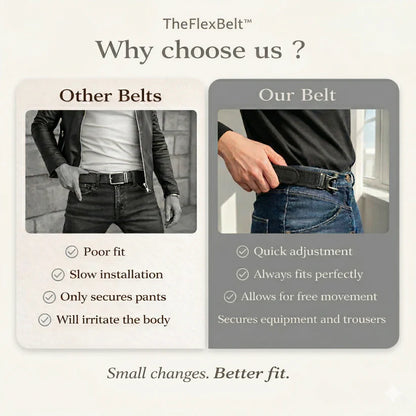 FlexBelt™ - Buckle-Free Hook Belt