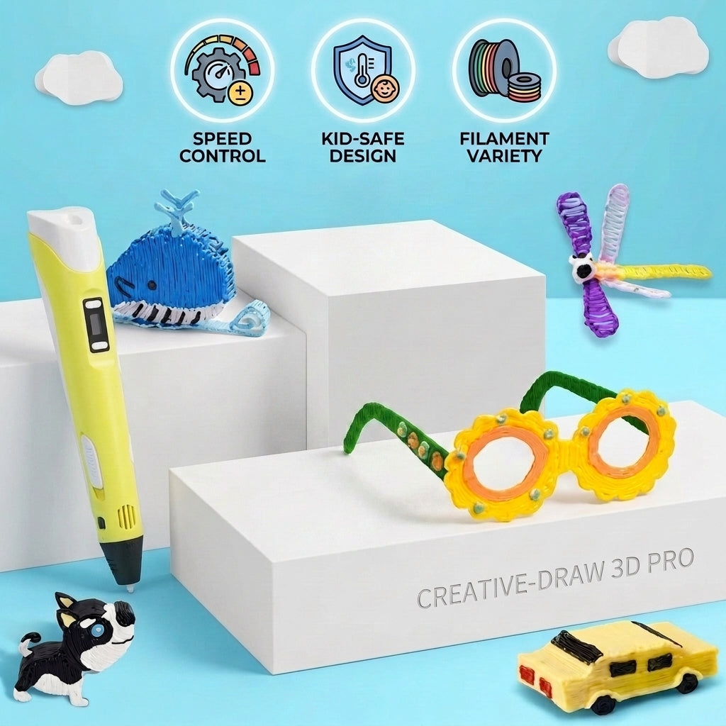 DoodleFun™ - 3D Printing Pen With Filaments