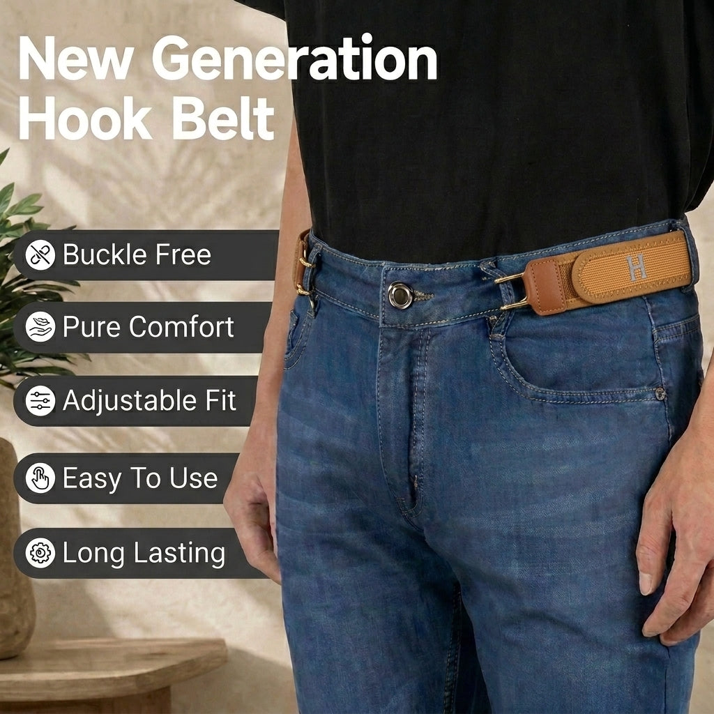 FlexBelt™ - Buckle-Free Hook Belt